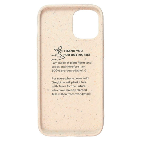 iPhone 12 Mini GreyLime 100% Plantebaseret Cover - Beige - Køb et Cover & Plant et Træ