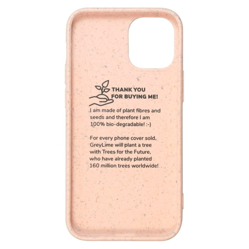 iPhone 12 Mini GreyLime 100% Plantebaseret Cover - Lyserød - Køb et Cover & Plant et Træ