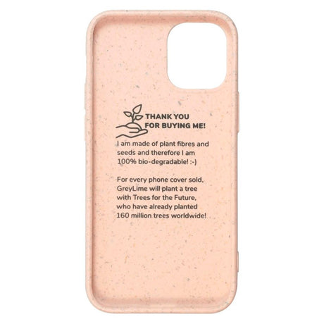 iPhone 12 Mini GreyLime 100% Plantebaseret Cover - Lyserød - Køb et Cover & Plant et Træ