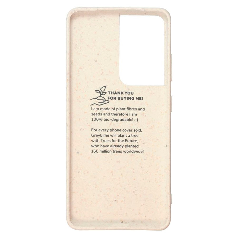 Samsung Galaxy S21 Ultra GreyLime 100% Plantebaseret Cover - Beige - Køb et Cover & Plant et Træ