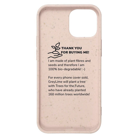 iPhone 13 Mini GreyLime 100% Plantebaseret Cover - Peach - Køb Et Cover & Plant Et Træ