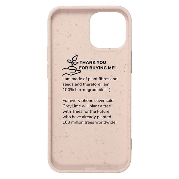 iPhone 13 Mini GreyLime 100% Plantebaseret Cover - Peach - Køb Et Cover & Plant Et Træ