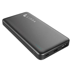 Lippa 18W Powerbank m. USB-A & USB-C - 10.000 mAh - Sort