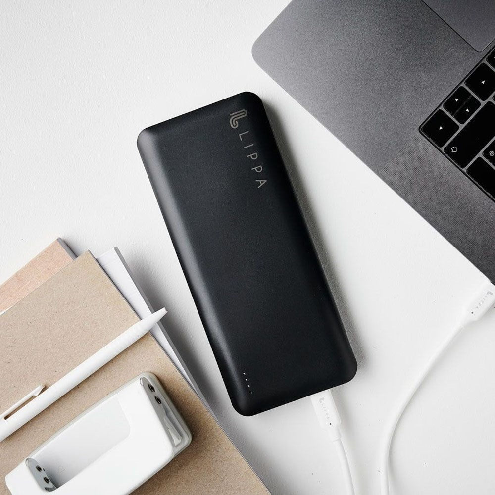 Lippa 65W Powerbank 26.800 mAh m. 2 x USB-A & 1 x USB-C - Sort