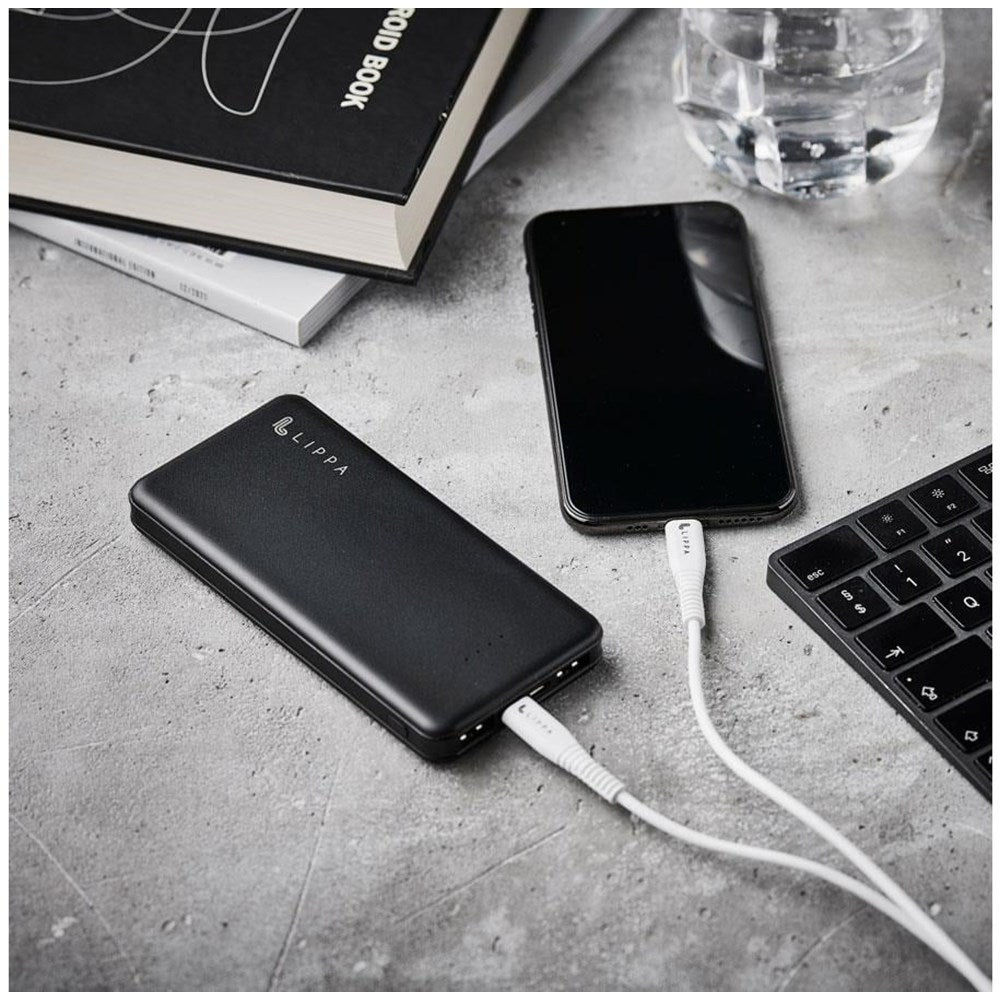Lippa 10,5W Powerbank 10.000 mAh m. 2 x USB-A