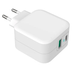 GreyLime 38W PD Vægoplader m. 1 x USB-C & 1 x USB-A - Hvid