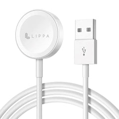 Lippa Apple Watch Magnetisk Trådløs Oplader - 5W - 1m. - Hvid