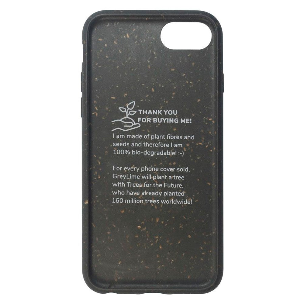 iPhone SE (2022 / 2020) / 8 / 7 / 6s / 6 GreyLime 100% Plantebaseret Cover - Sort - Køb et Cover & Plant et Træ