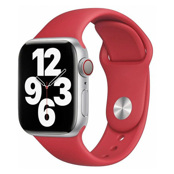 Apple Watch (38/40/SE/41/42mm) Lippa Silikone Urrem - Rød