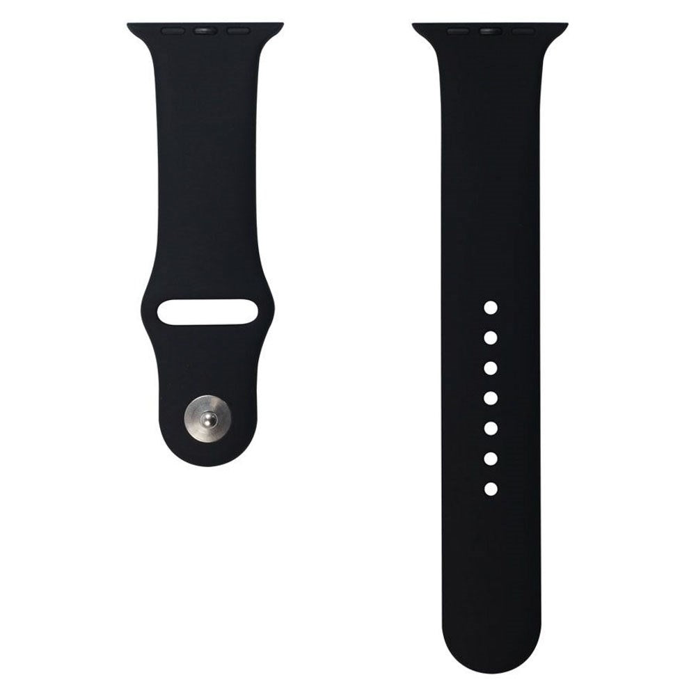 Apple Watch (42/44/SE/45/46/49mm) Lippa Silikone Urrem - Sort