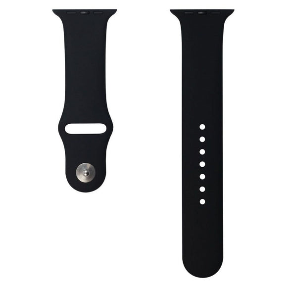 Apple Watch (42/44/SE/45/46/49mm) Lippa Silikone Urrem - Sort