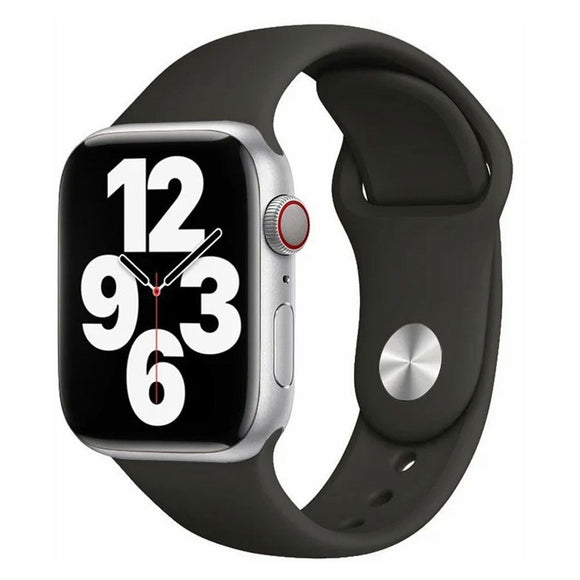 Apple Watch (42/44/SE/45/46/49mm) Lippa Silikone Urrem - Mørkegrå
