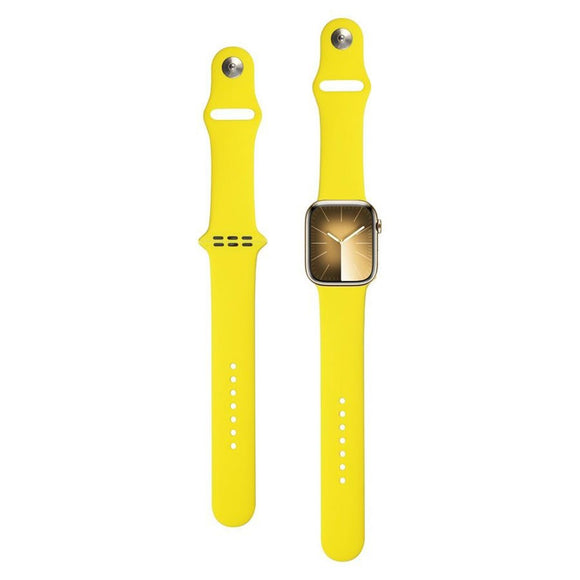 Apple Watch (42/44/SE/45/46/49mm) Lippa Silikone Urrem - Gul