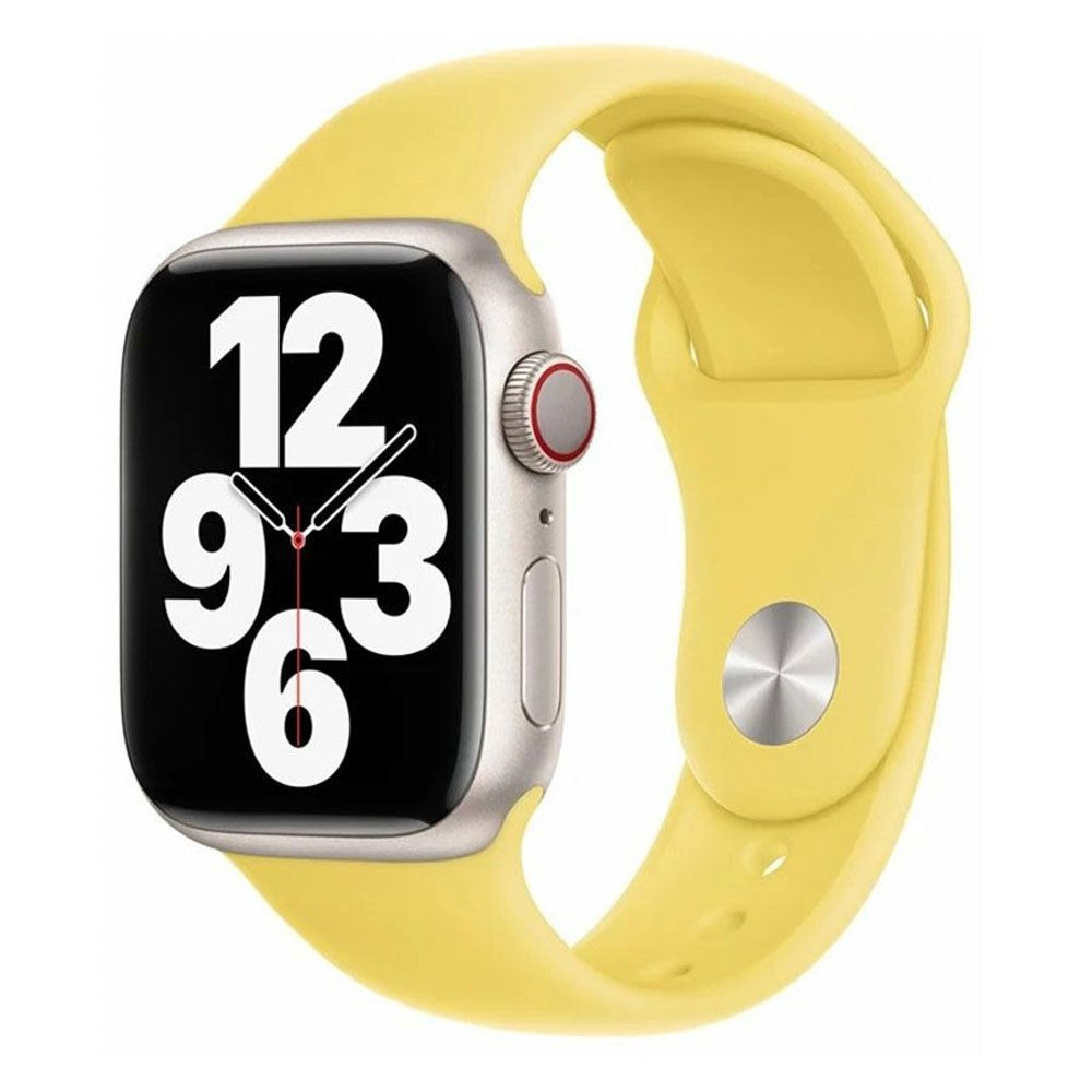 Apple Watch (42/44/SE/45/46/49mm) Lippa Silikone Urrem - Gul