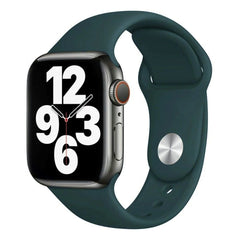 Apple Watch (42/44/SE/45/46/49mm) Lippa Silikone Urrem - Mørkegrøn