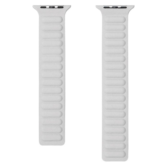 Apple Watch (38/40/SE/41/42mm) Lippa Magnetisk Læder Rem - Hvid
