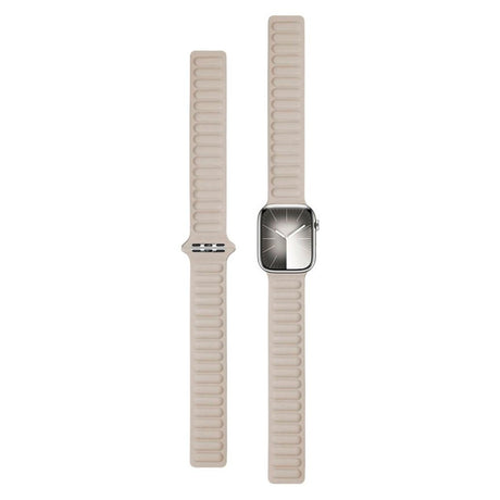 Apple Watch (38/40/SE/41/42mm) Lippa Magnetisk Læder Rem - Beige