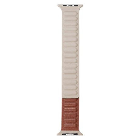 Apple Watch (38/40/SE/41/42mm) Lippa Magnetisk Læder Rem - Beige