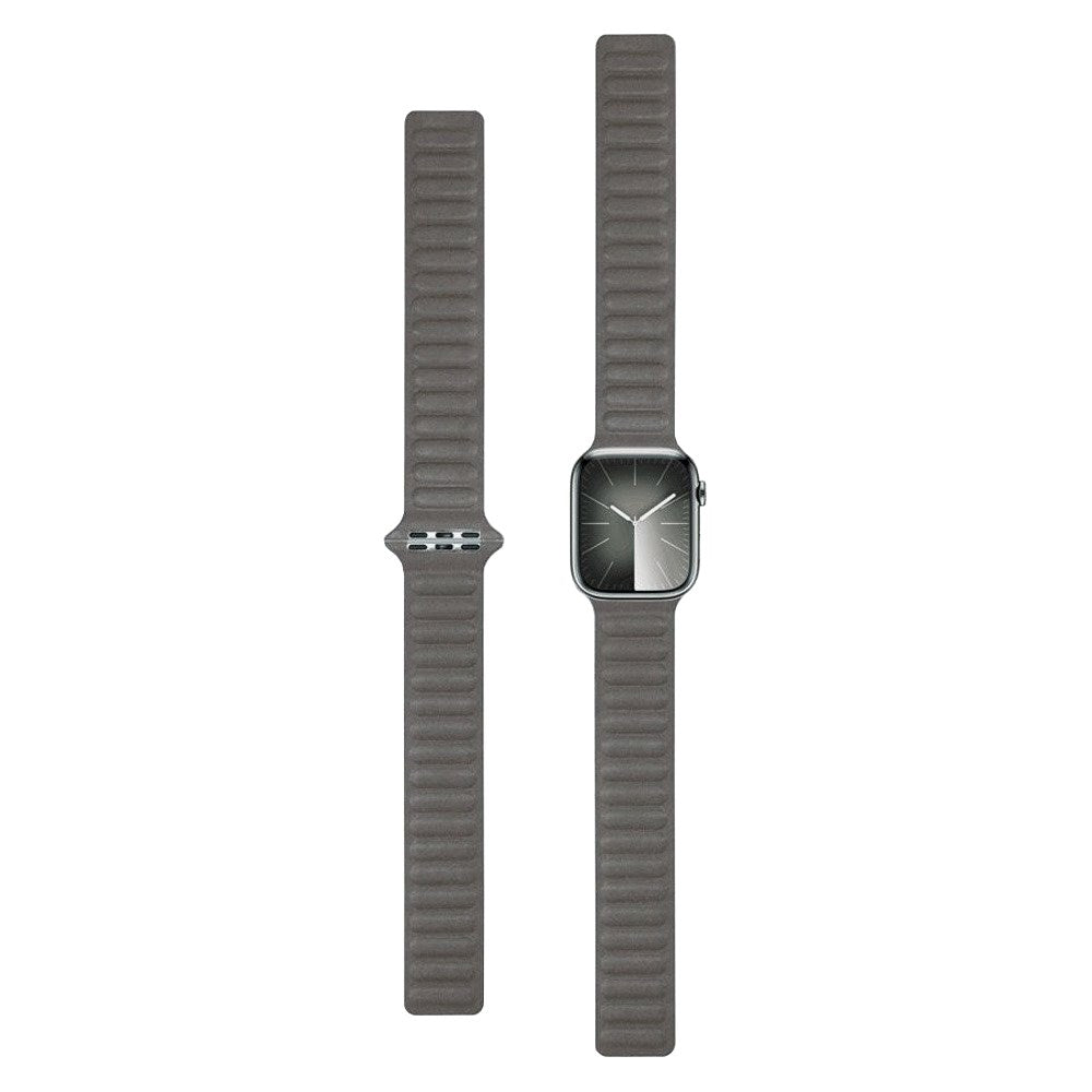 Apple Watch (38/40/SE/41/42mm) Lippa Magnetisk Finewoven Rem - Grå / Taupe