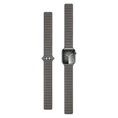 Apple Watch (38/40/SE/41/42mm) Lippa Magnetisk Finewoven Rem - Grå / Taupe