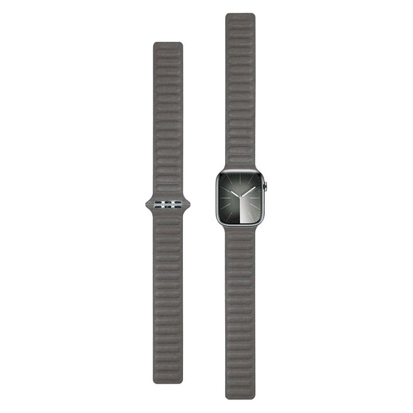 Apple Watch (38/40/SE/41/42mm) Lippa Magnetisk Finewoven Rem - Grå / Taupe