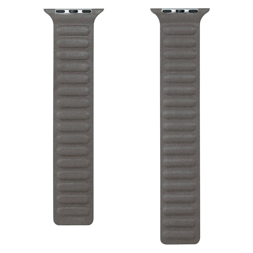 Apple Watch (38/40/SE/41/42mm) Lippa Magnetisk Finewoven Rem - Grå / Taupe