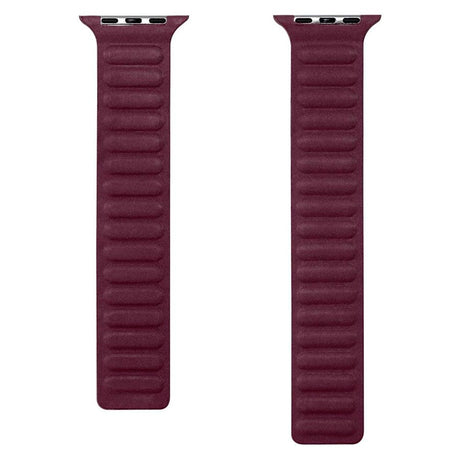 Apple Watch (38/40/SE/41/42mm) Lippa Magnetisk Finewoven Rem - Vinrød