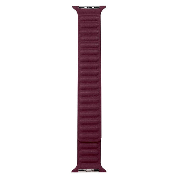 Apple Watch (38/40/SE/41/42mm) Lippa Magnetisk Finewoven Rem - Vinrød