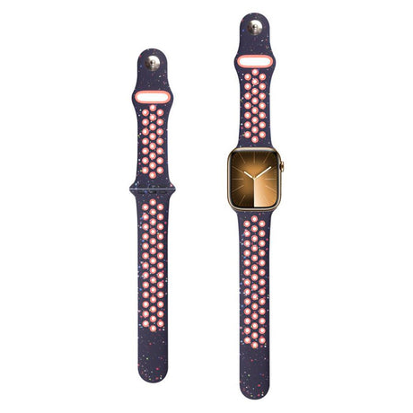 Apple Watch (38/40/SE/41/42mm) Lippa FLOUR Silikonerem - Mørkeblå