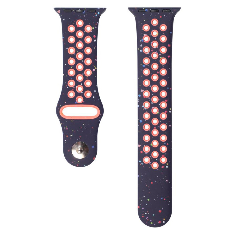 Apple Watch (38/40/SE/41/42mm) Lippa FLOUR Silikonerem - Mørkeblå