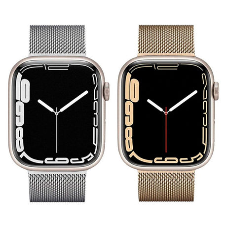 Apple Watch (38/40/SE/41/42mm) Lippa Magnetisk Rustfri Stål Rem - Sølv
