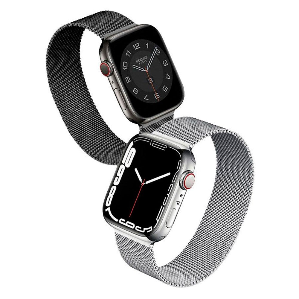 Apple Watch (38/40/SE/41/42mm) Lippa Magnetisk Rustfri Stål Rem - Sølv