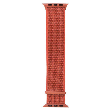 Apple Watch (42/44/SE/45/46/49mm) Lippa Nylon Rem - Rustrød