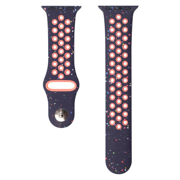 Apple Watch (42/44/SE/45/46/49mm) Lippa FLOUR Silikonerem - Mørkeblå