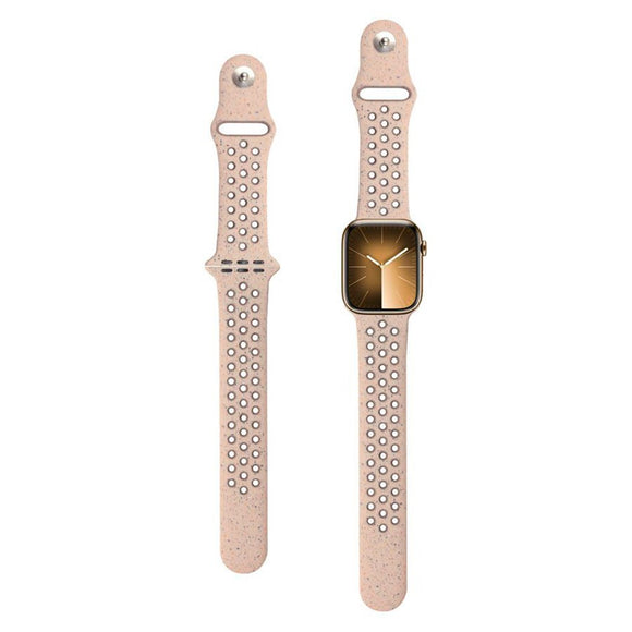 Apple Watch (42/44/SE/45/46/49mm) Lippa FLOUR Silikonerem - Beige