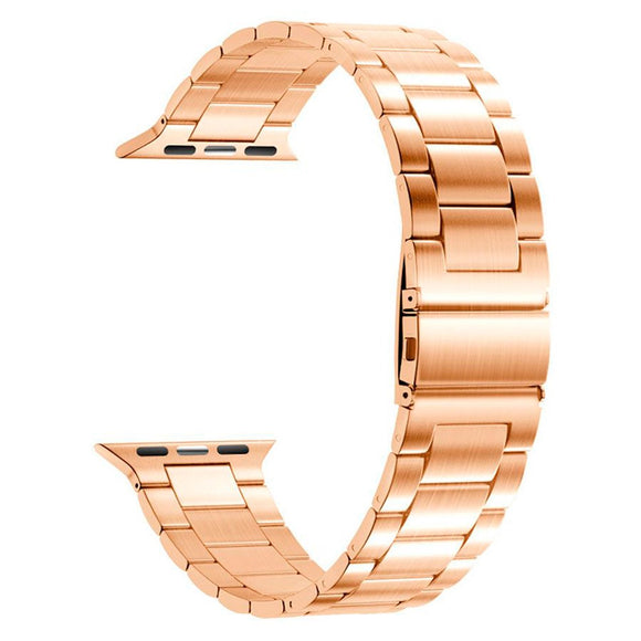 Lippa Apple Watch (42/44/SE/45/46/49mm) Rustfri Stål Rem - Rose Gold
