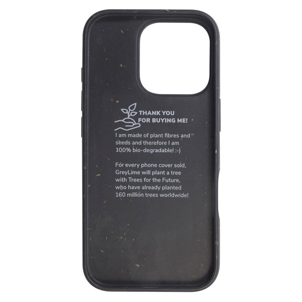 iPhone 16 Pro GreyLime 100% Bionedbrydeligt Cover - Sort - Køb et Cover & Plant et træ
