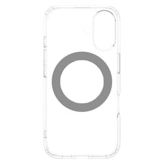 iPhone 16 Lippa Hybrid Plastik Cover m. 360 Roterende Kickstand - MagSafe Kompatibel - Gennemsigtig / Sølv