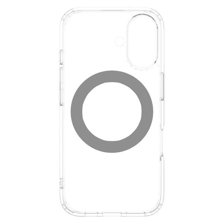 iPhone 16 Lippa Hybrid Plastik Cover m. 360 Roterende Kickstand - MagSafe Kompatibel - Gennemsigtig / Sølv