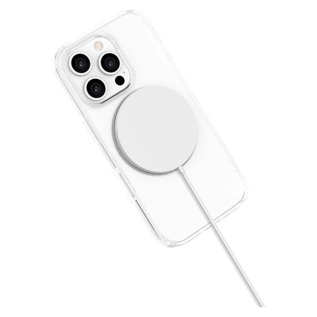 iPhone 16 Pro Lippa Hybrid Plastik Cover m. 360 Roterende Kickstand - MagSafe Kompatibel - Gennemsigtig / Sølv