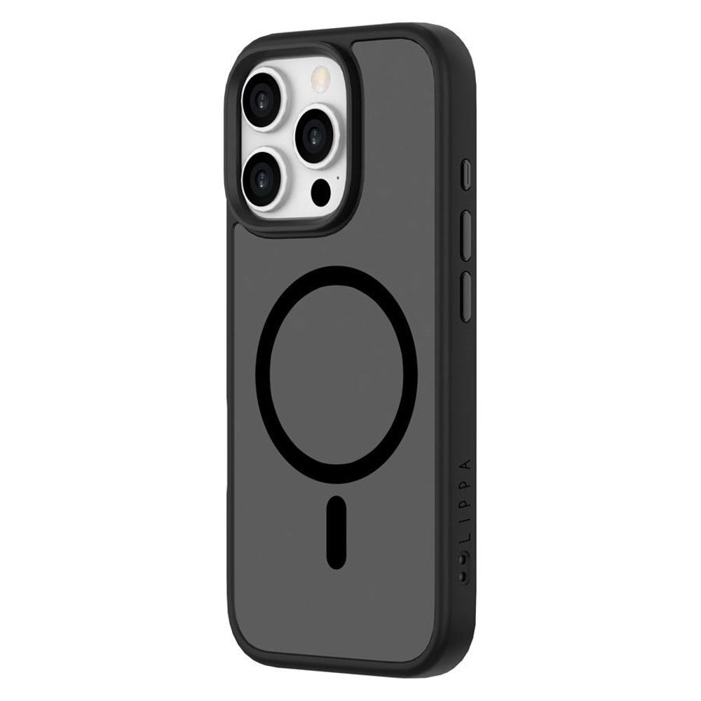 iPhone 16 Pro Lippa Hybrid Plastik Cover - MagSafe Kompatibel - Mat / Sort