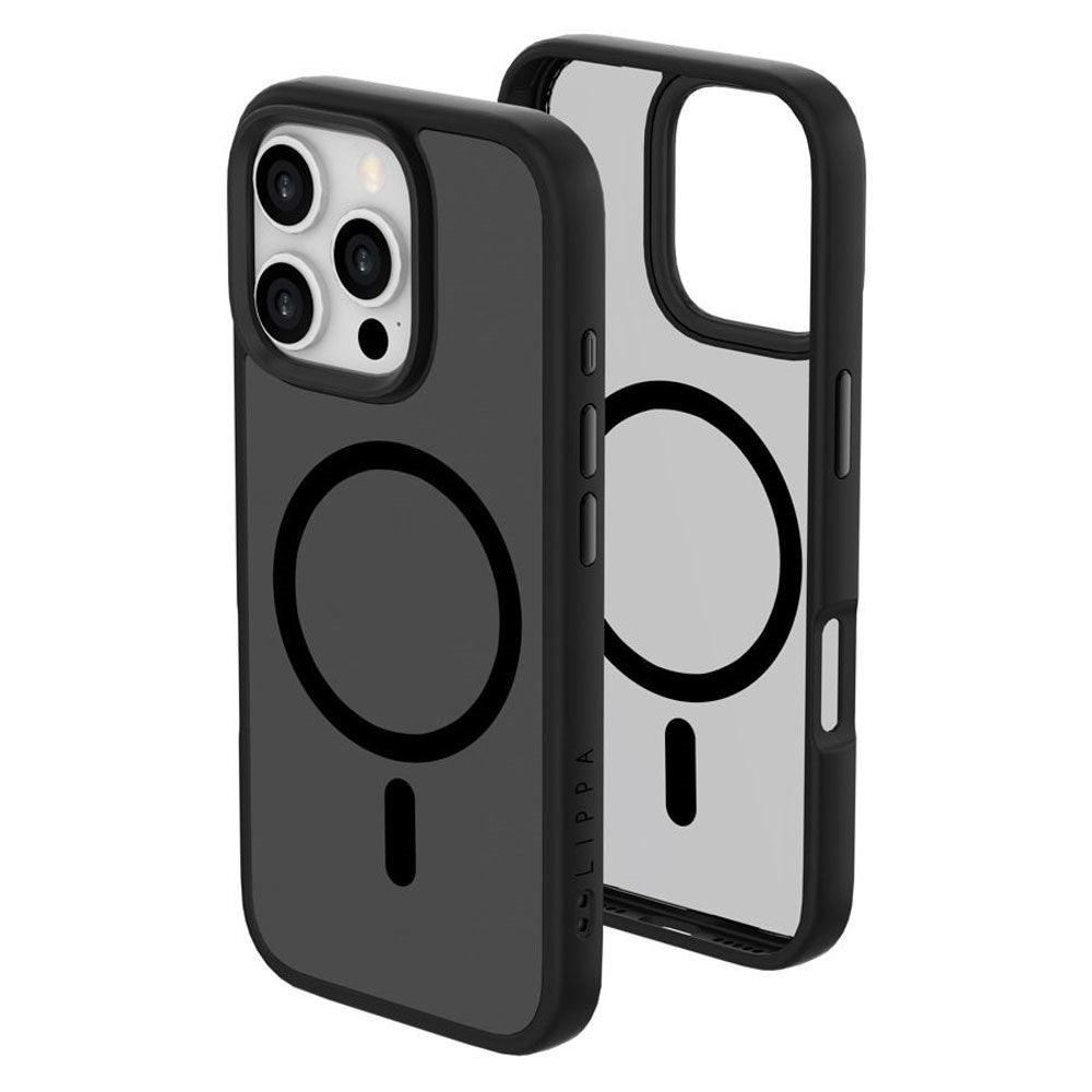 iPhone 16 Pro Lippa Hybrid Plastik Cover - MagSafe Kompatibel - Mat / Sort