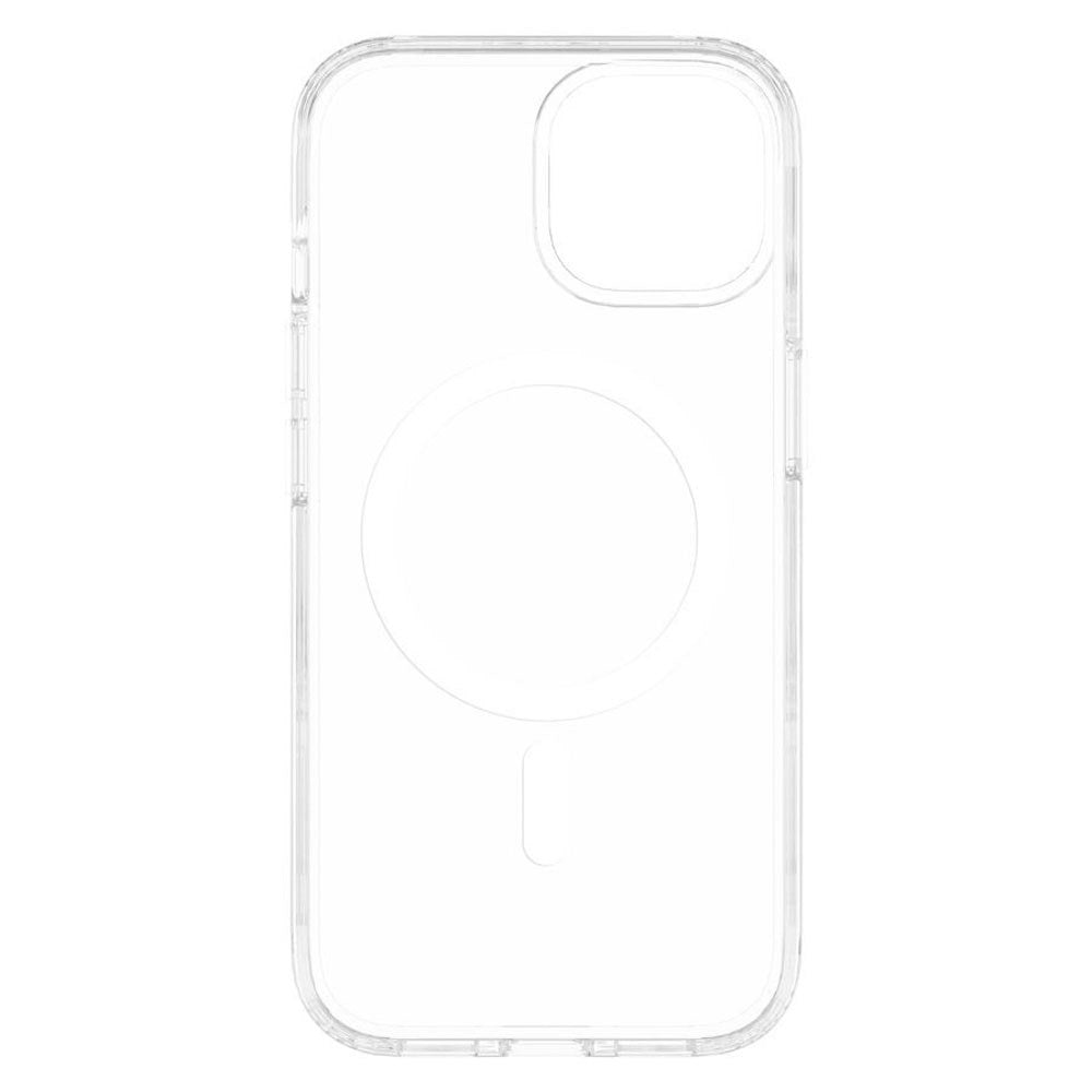 iPhone 15 Lippa Hybrid Plastik Cover - MagSafe Kompatibel - Gennemsigtig / Hvid