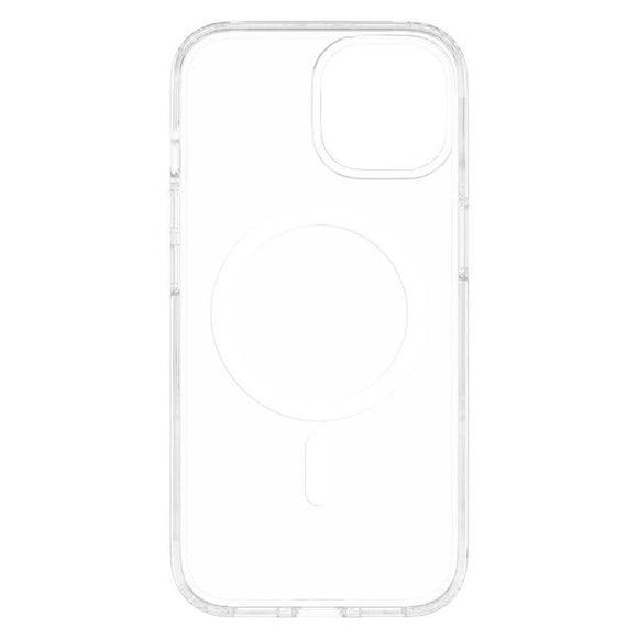 iPhone 15 Lippa Hybrid Plastik Cover - MagSafe Kompatibel - Gennemsigtig / Hvid