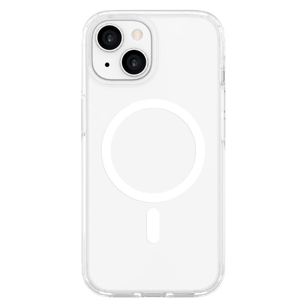 iPhone 15 Lippa Hybrid Plastik Cover - MagSafe Kompatibel - Gennemsigtig / Hvid