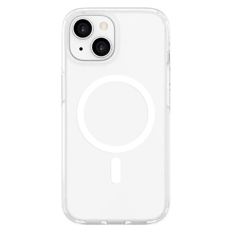 iPhone 15 Lippa Hybrid Plastik Cover - MagSafe Kompatibel - Gennemsigtig / Hvid