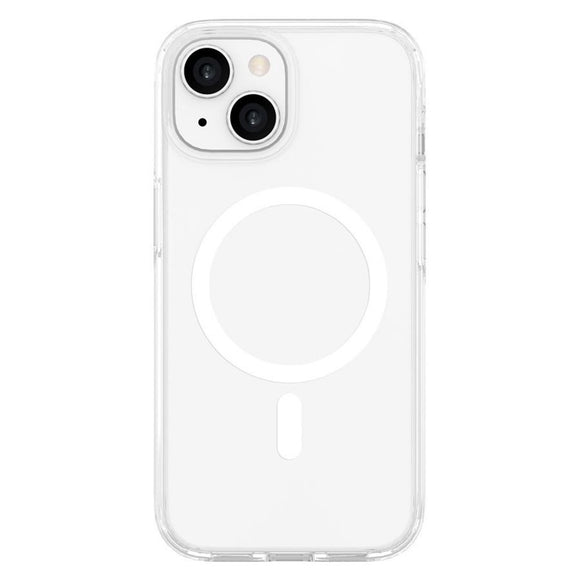 iPhone 15 Lippa Hybrid Plastik Cover - MagSafe Kompatibel - Gennemsigtig / Hvid