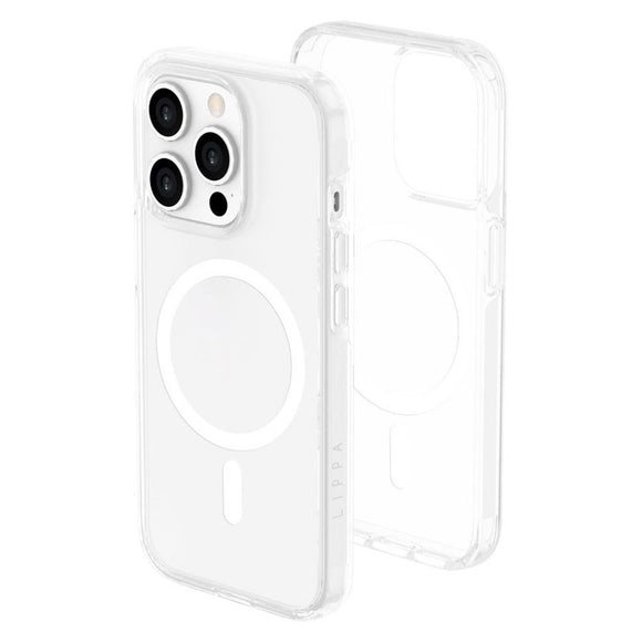 iPhone 15 Pro Lippa Hybrid Plastik Cover - MagSafe Kompatibel - Gennemsigtig / Hvid