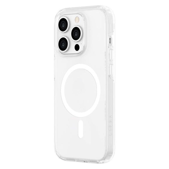 iPhone 15 Pro Lippa Hybrid Plastik Cover - MagSafe Kompatibel - Gennemsigtig / Hvid