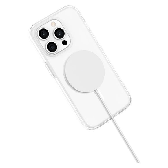iPhone 15 Pro Lippa Hybrid Plastik Cover - MagSafe Kompatibel - Gennemsigtig / Hvid